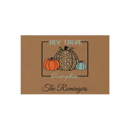 Personalized Hey There Pumpkin Outdoor Rug | Fall | Home Decor