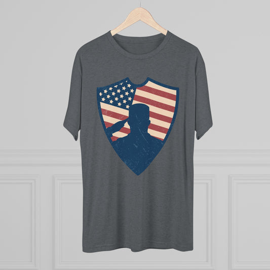 Patriotic Shirt, American Flag Shirt, Veteran Shirt, American Veteran, Tri Blend Ultra Soft Shirt, Men's Shirt