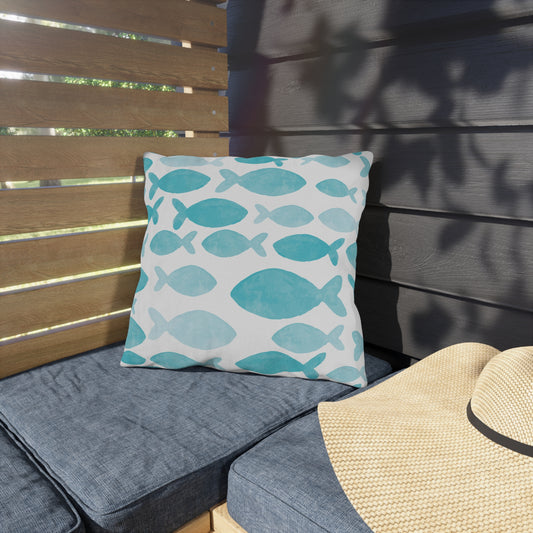 Outdoor Pillow Fish and Beach House Design | Front Porch Pillow | Back Porch Pillow
