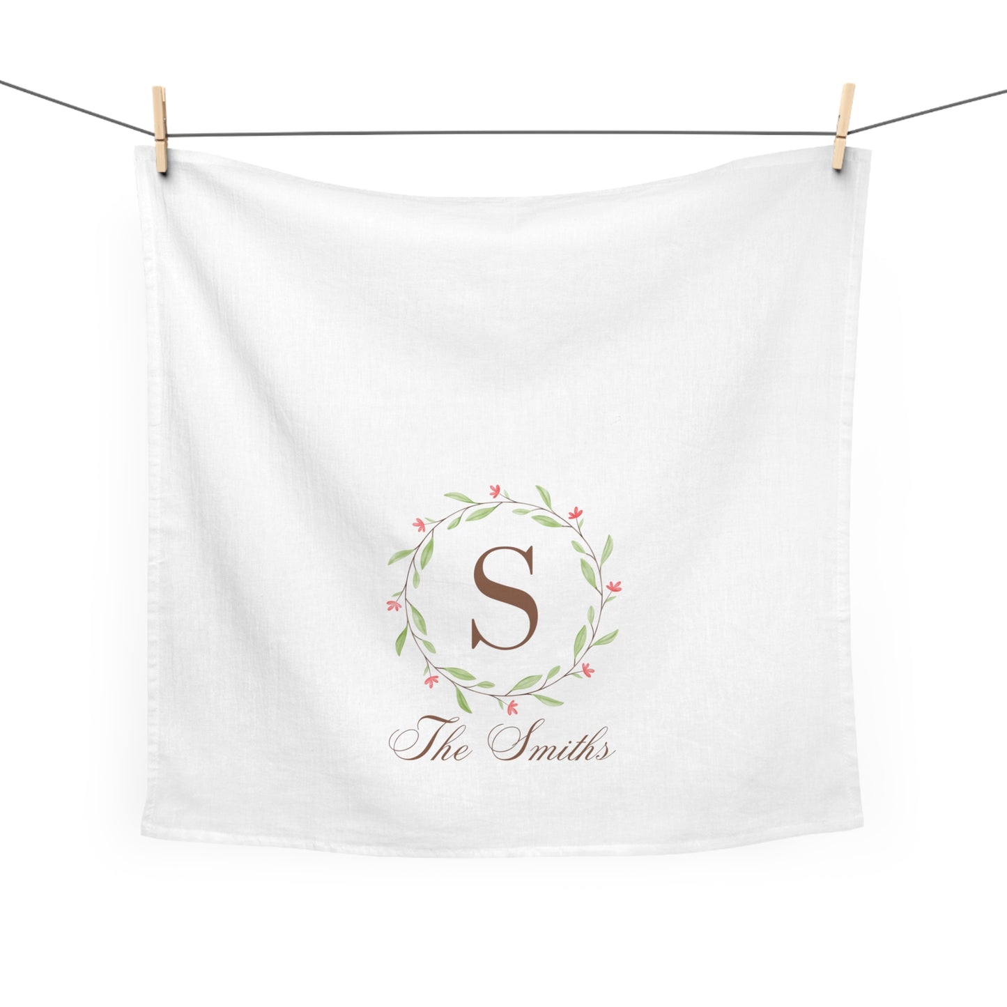 Personalized Christmas Tea Towel, Christmas Gift, Kitchen Decor, Holiday Family Name