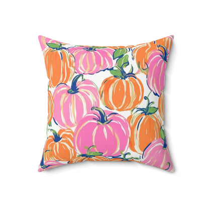 Fall Pumpkin Decor, Pumpkin Decor, Preppy Room Decor, Pumpkin Throw Pillow, Beach Home, Dorm Decor, White Background