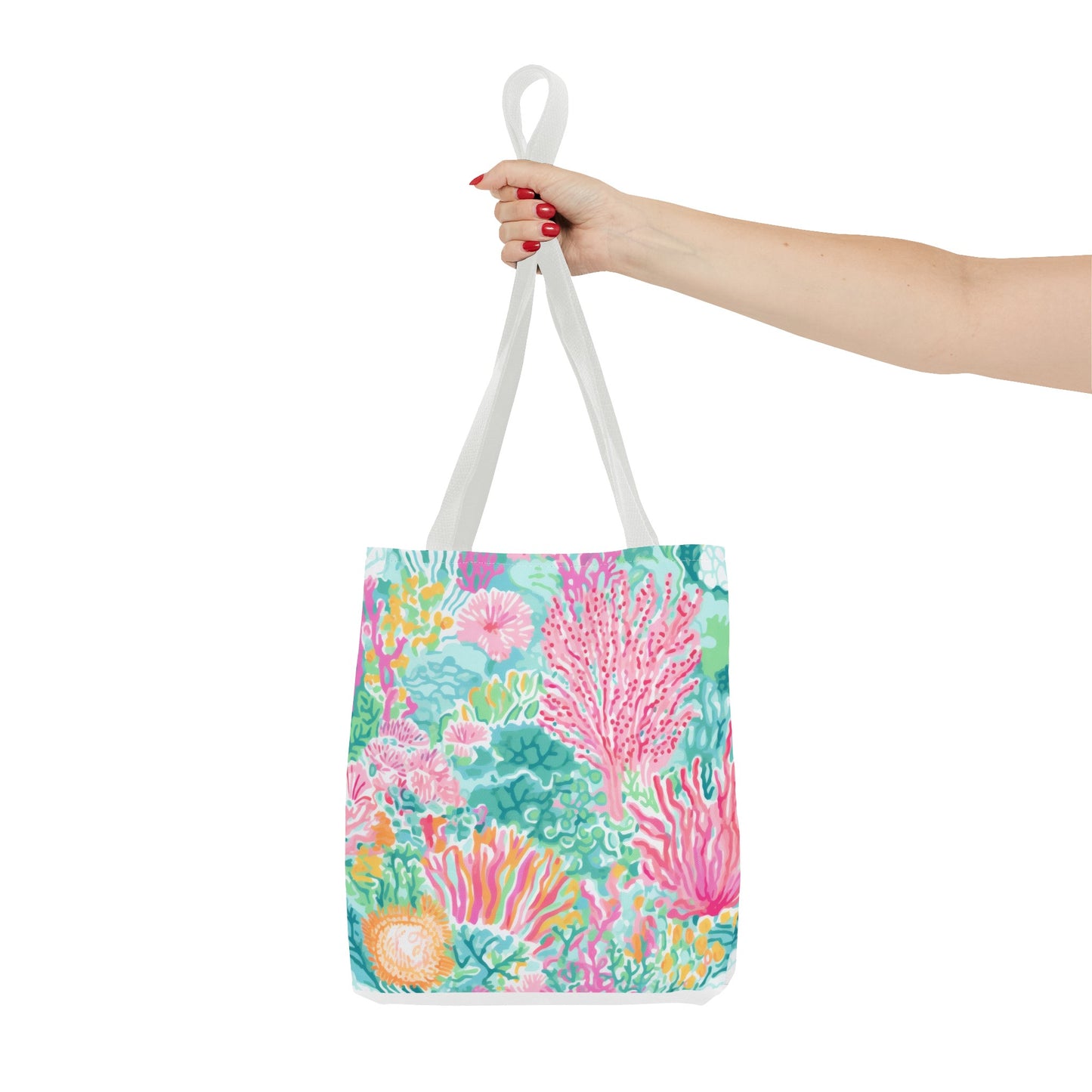 Preppy Pink Coral Ocean Tote Bag