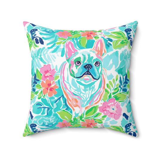 Dog Pillow, Home Decor, Preppy Room Decor, Pet Throw Pillow, Pet Pillow, Beach Home, Dorm Decor, French Bulldog