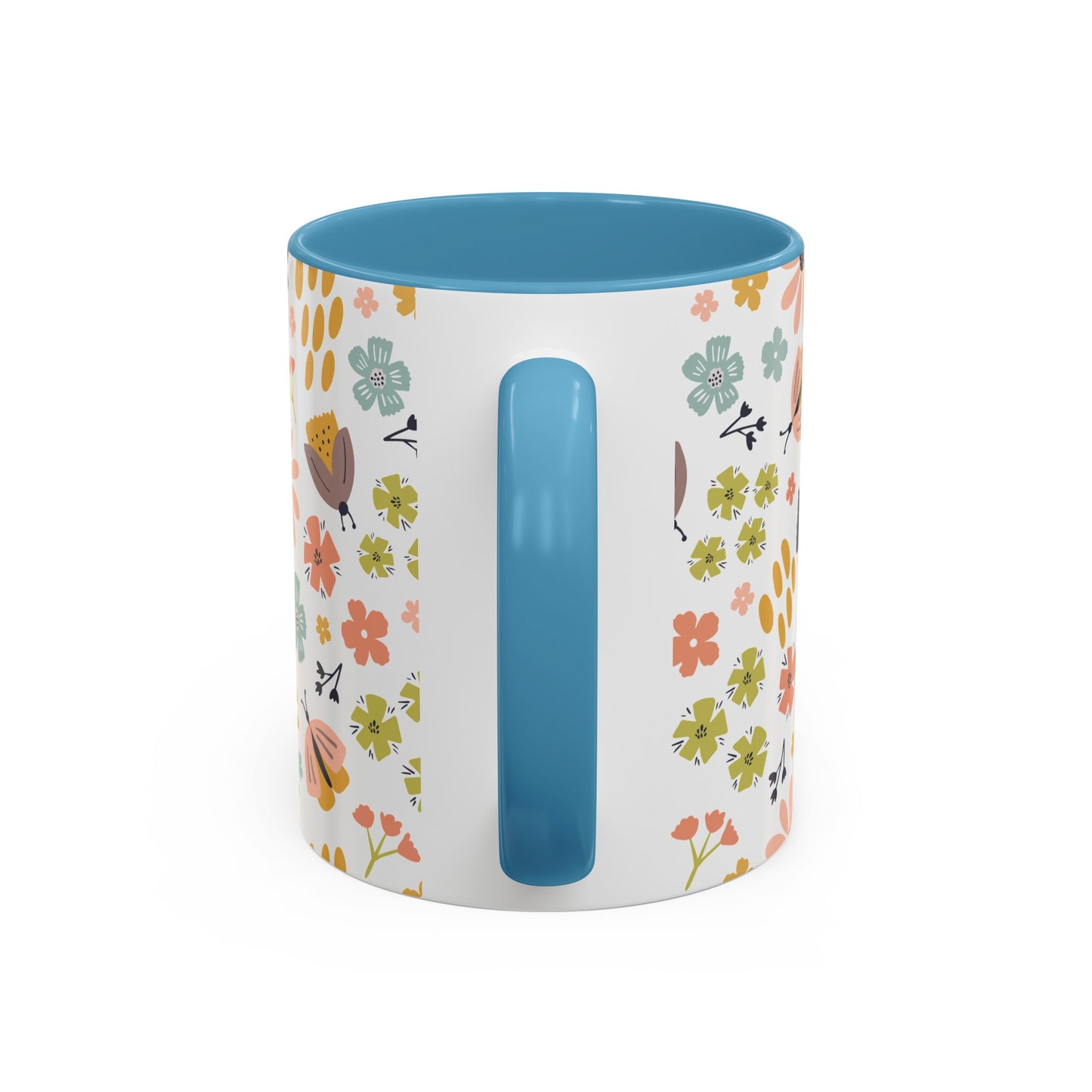 Custom Wildflowers Butterfly Coffee Mug for Nature Lover Gardener Birthday Gift for Her Mug