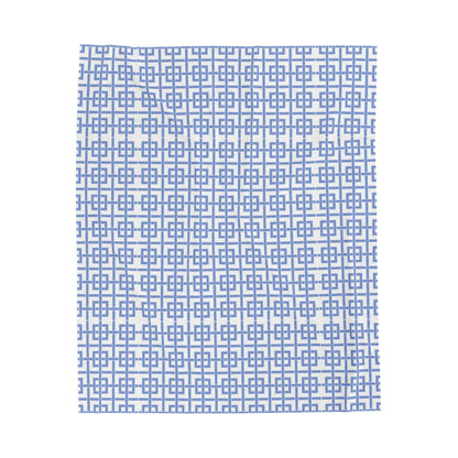 Plush Blanket - Light Blue Grossgrain