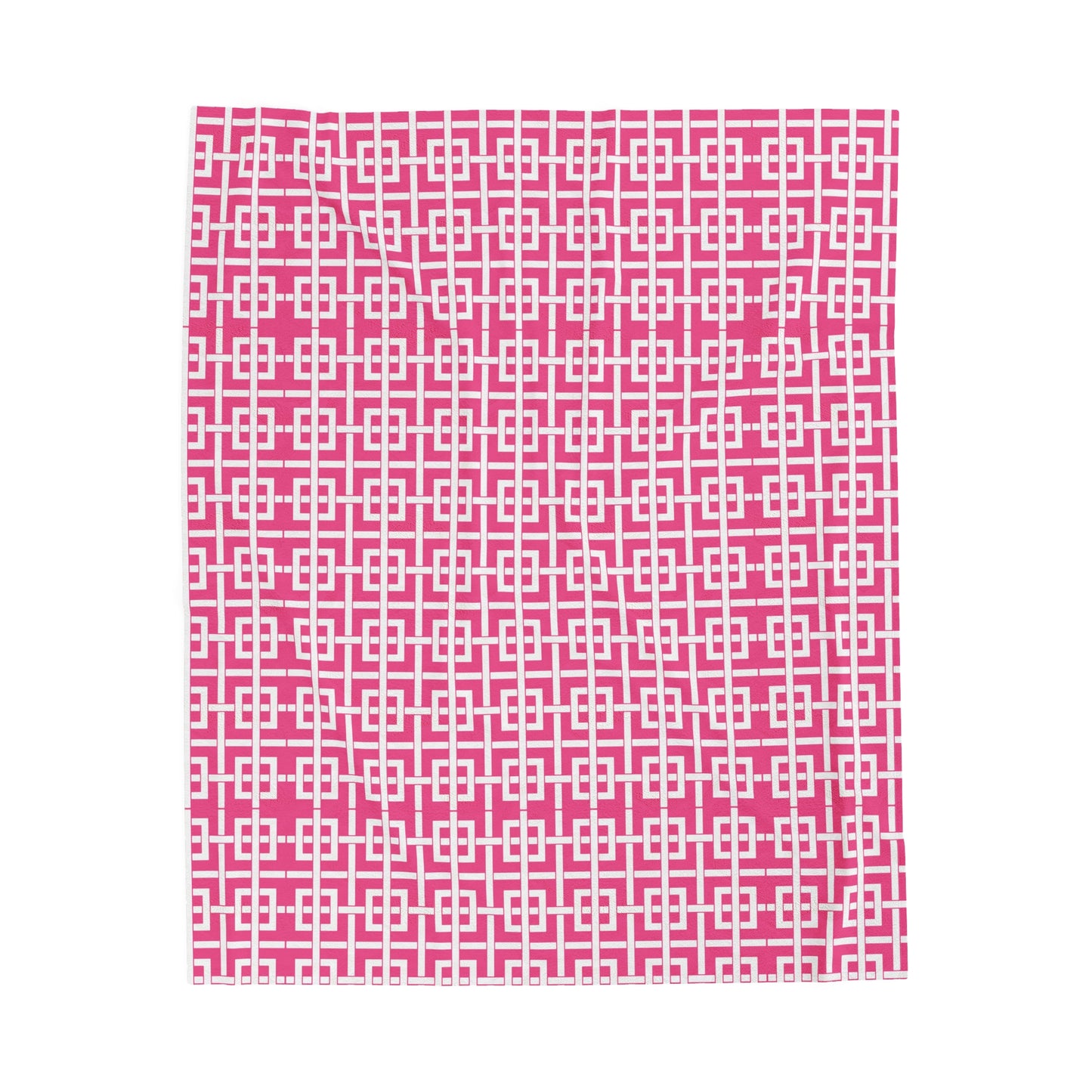 Plush Blanket - Pink Lattice Print