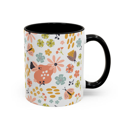 Custom Wildflowers Butterfly Coffee Mug for Nature Lover Gardener Birthday Gift for Her Mug