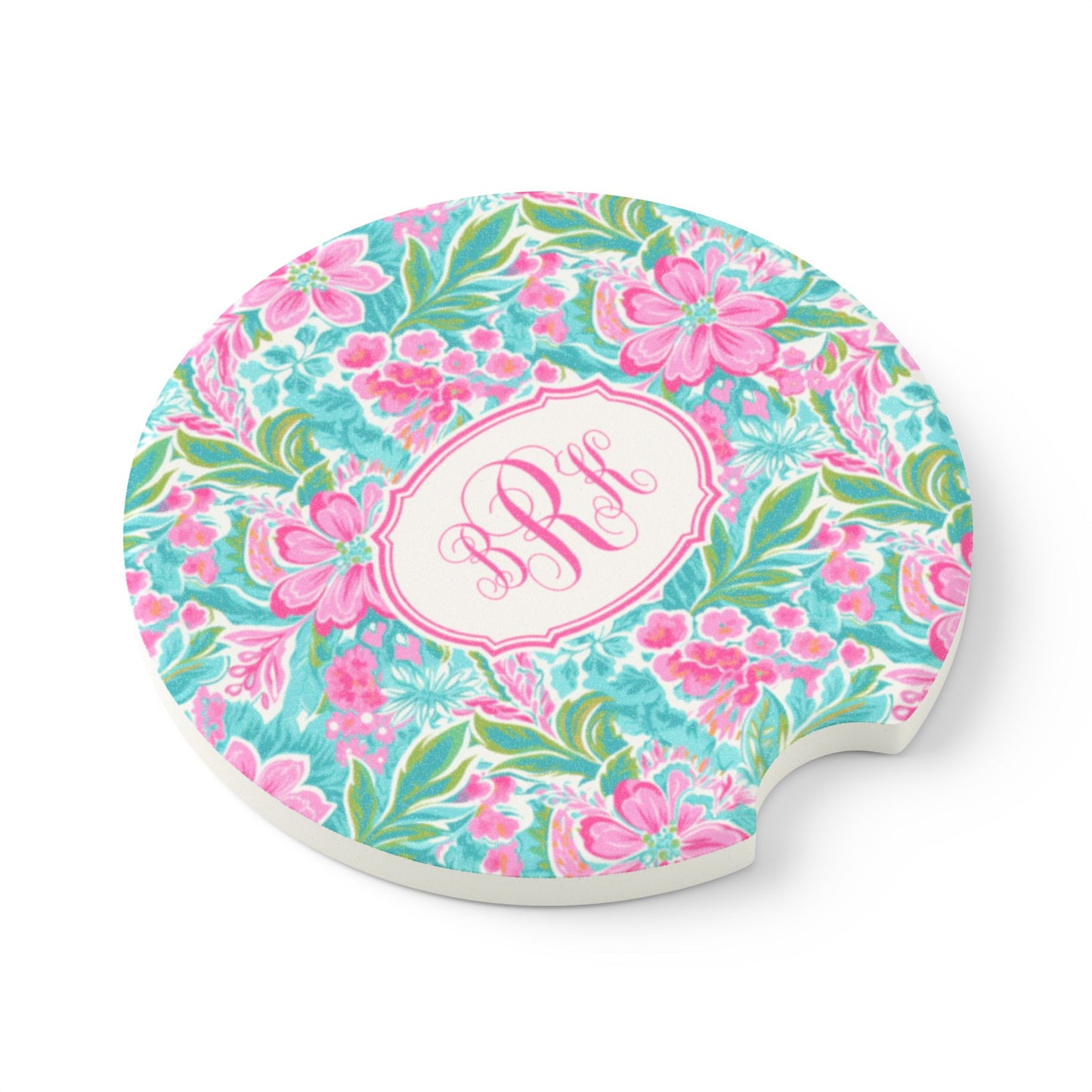 Hibiscus Soapstone Car Coaster