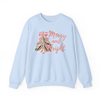 Merry and Bright Crewneck Sweatshirt, Christmas Sweatshirt