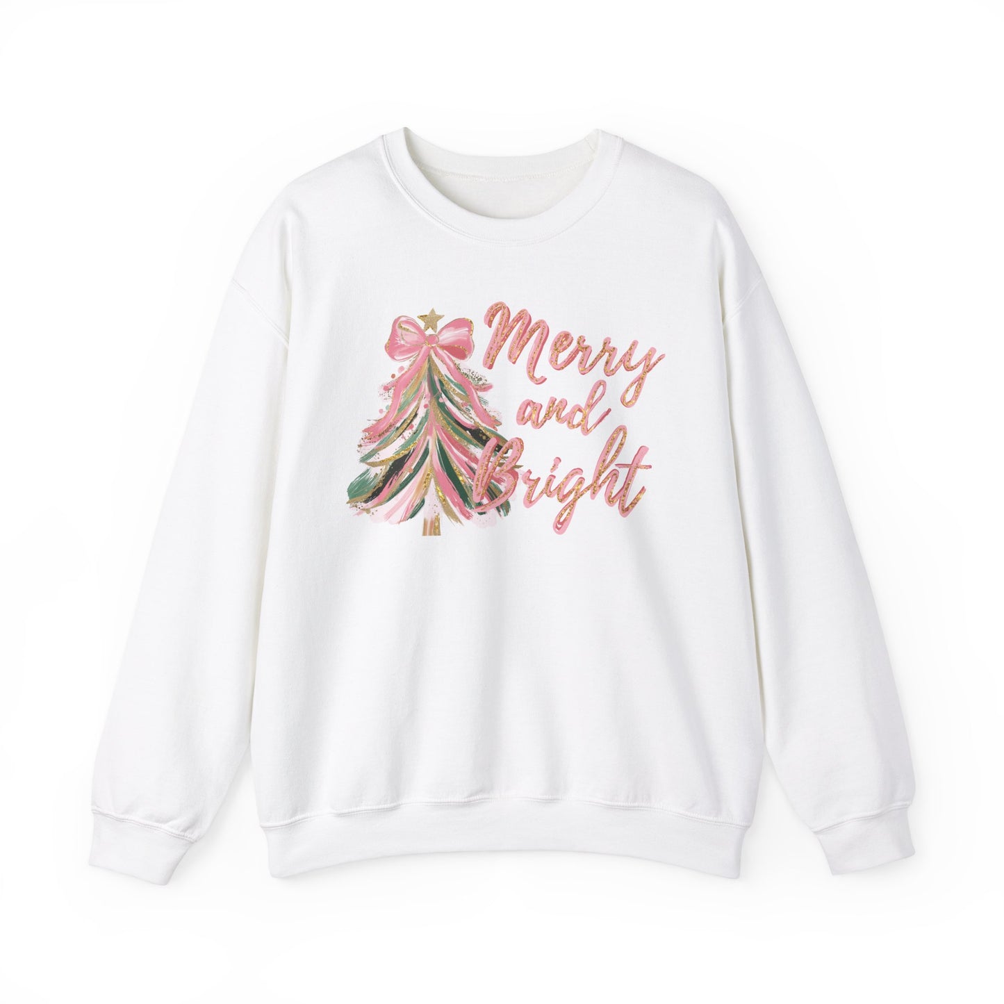 Merry and Bright Crewneck Sweatshirt, Christmas Sweatshirt