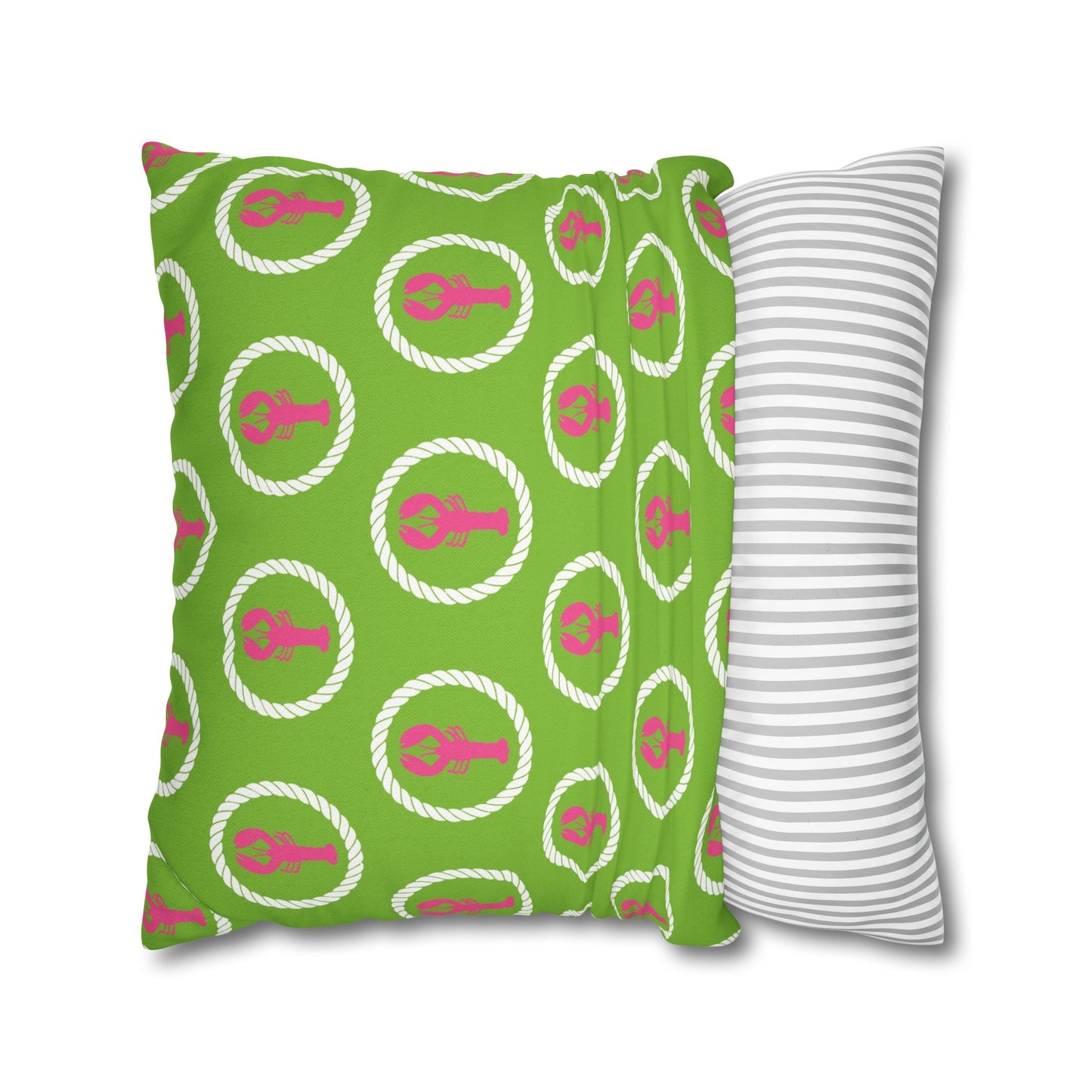 Green & Pink Lobster Pillow Case