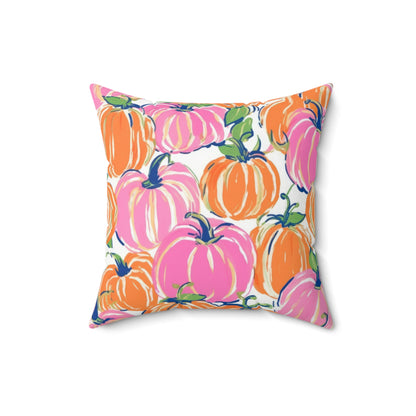 Fall Pumpkin Decor, Pumpkin Decor, Preppy Room Decor, Pumpkin Throw Pillow, Beach Home, Dorm Decor, White Background