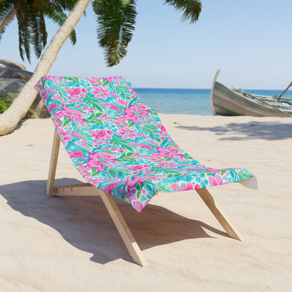 Tropical Hibiscus Beach Towel