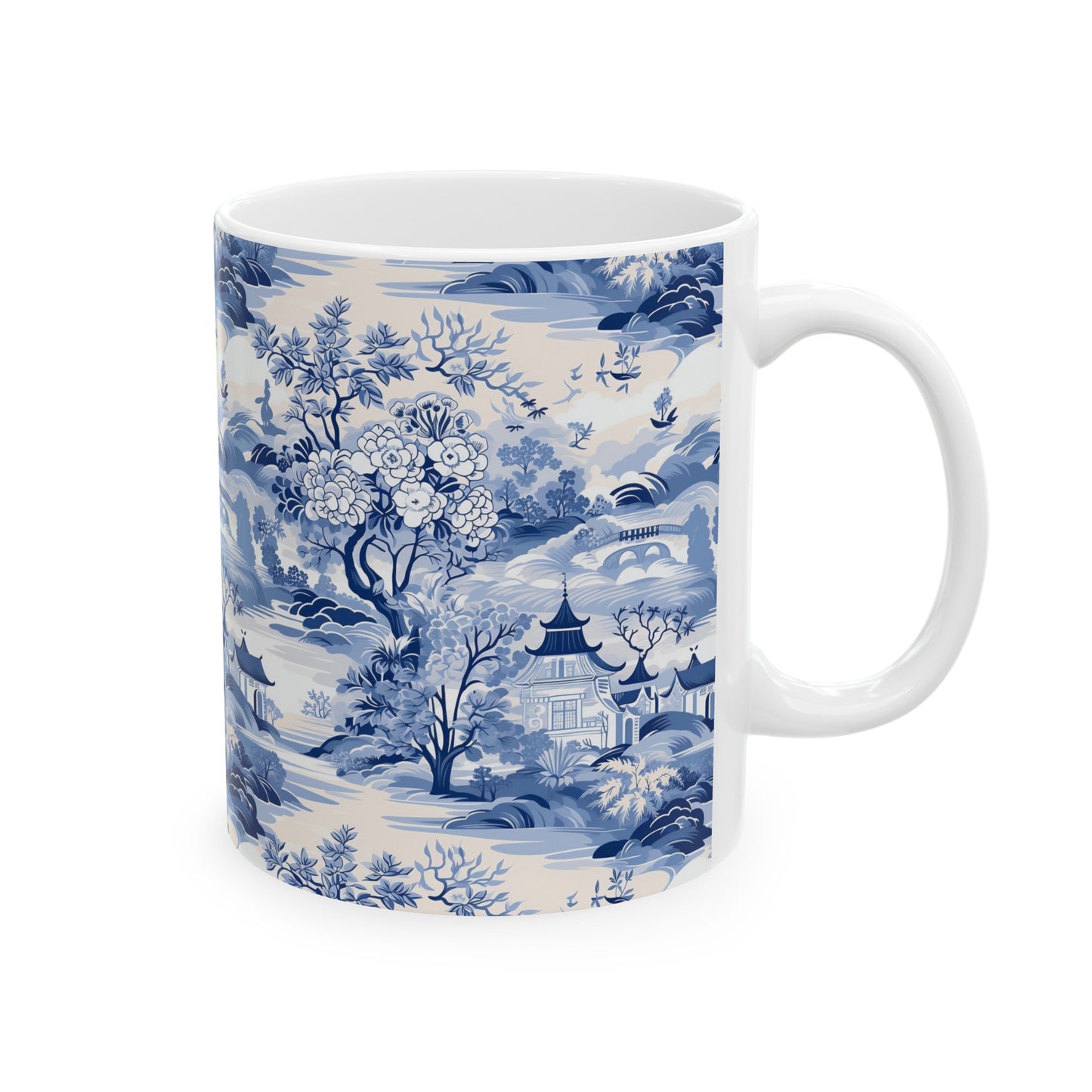 English Pattern Ceramic Mug, (11oz, 15oz)