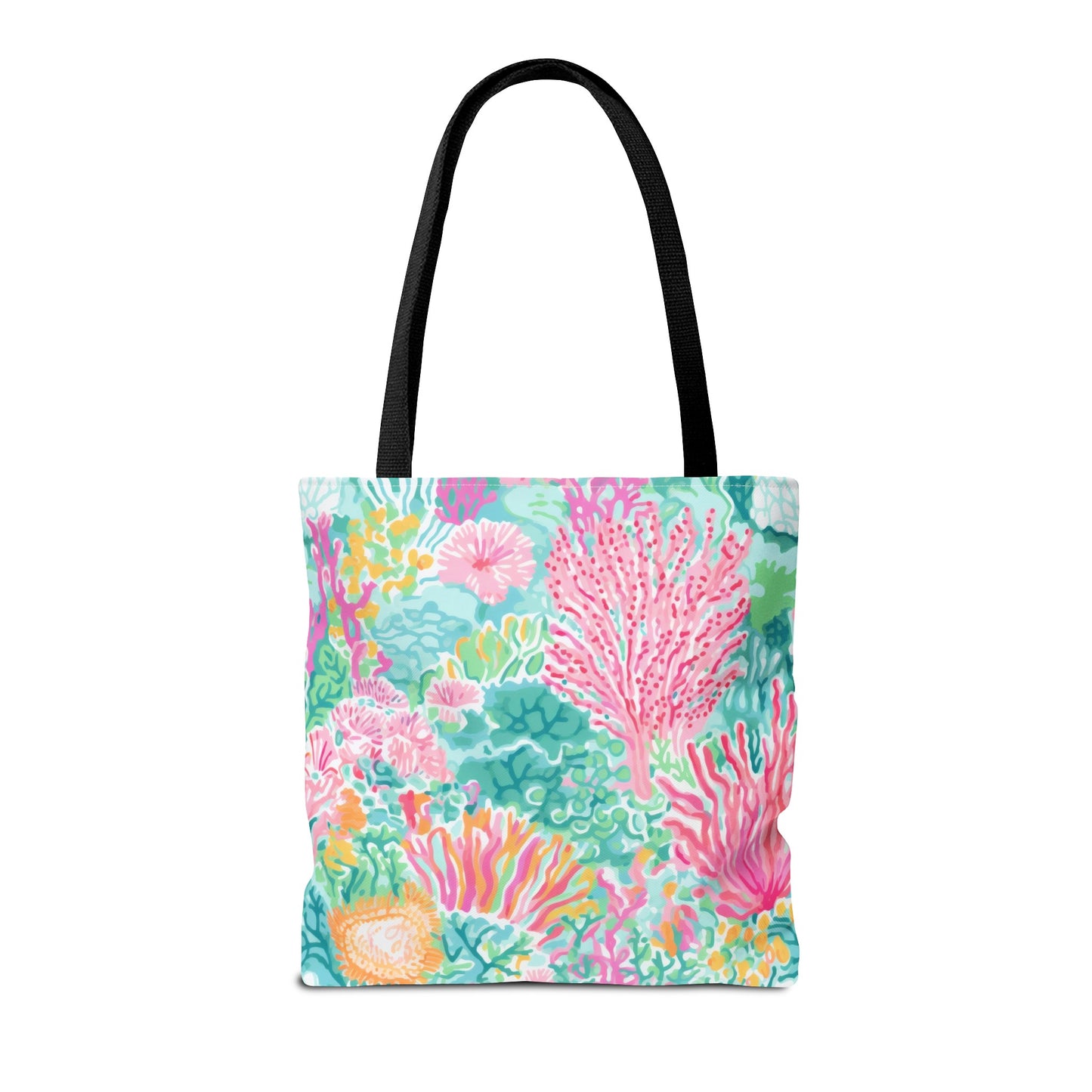 Preppy Pink Coral Ocean Tote Bag