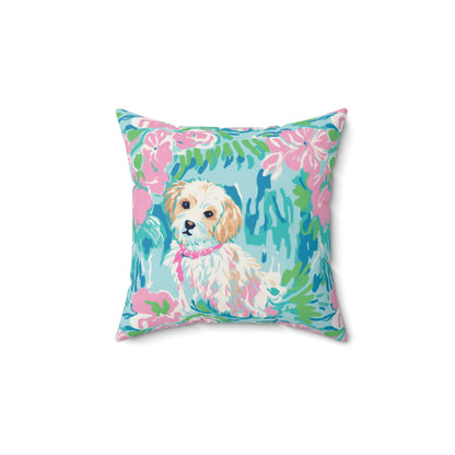 Dog Pillow, Home Decor, Preppy Room Decor, Pet Throw Pillow, Pet Pillow, Beach Home, Dorm Decor, Maltese