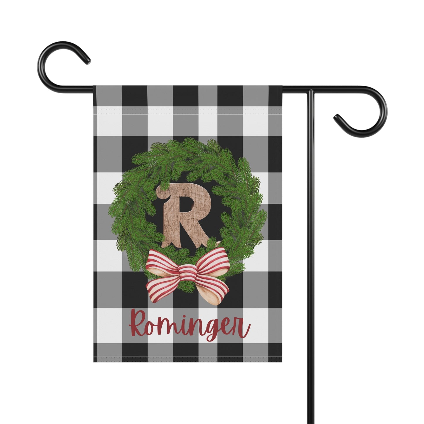 Christmas Wreath Garden Flag