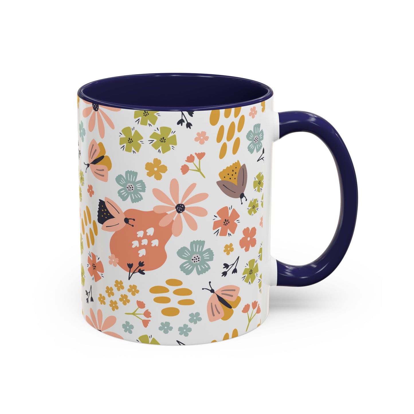 Custom Wildflowers Butterfly Coffee Mug for Nature Lover Gardener Birthday Gift for Her Mug