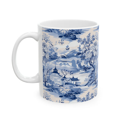 English Pattern Ceramic Mug, (11oz, 15oz)