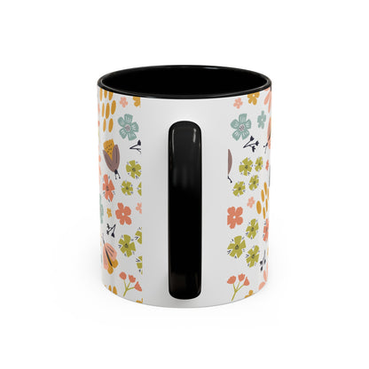 Custom Wildflowers Butterfly Coffee Mug for Nature Lover Gardener Birthday Gift for Her Mug