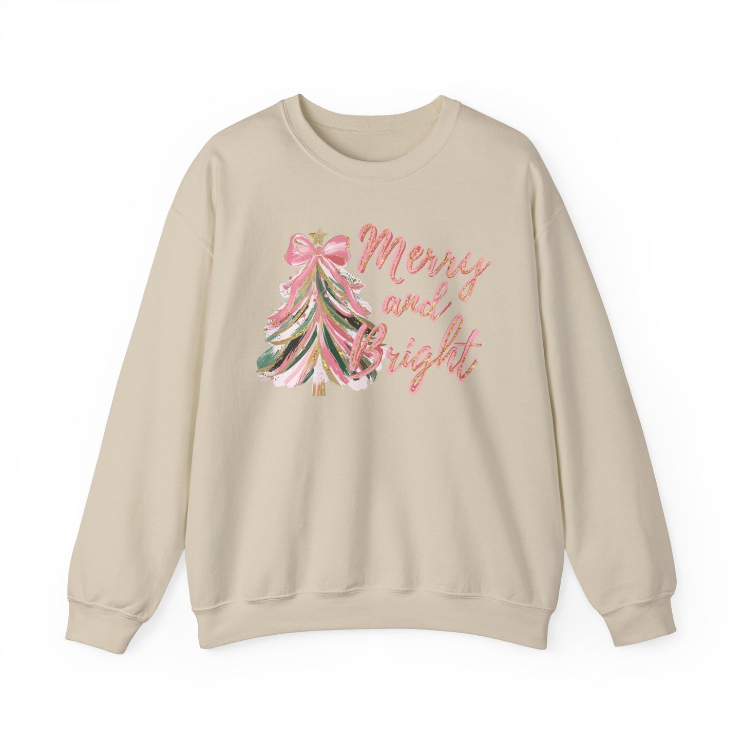 Merry and Bright Crewneck Sweatshirt, Christmas Sweatshirt