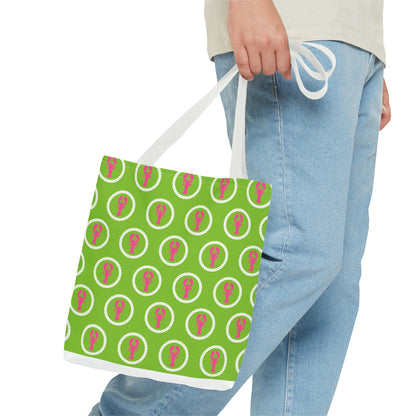 Preppy Pink Lobster and Green Tote Bags