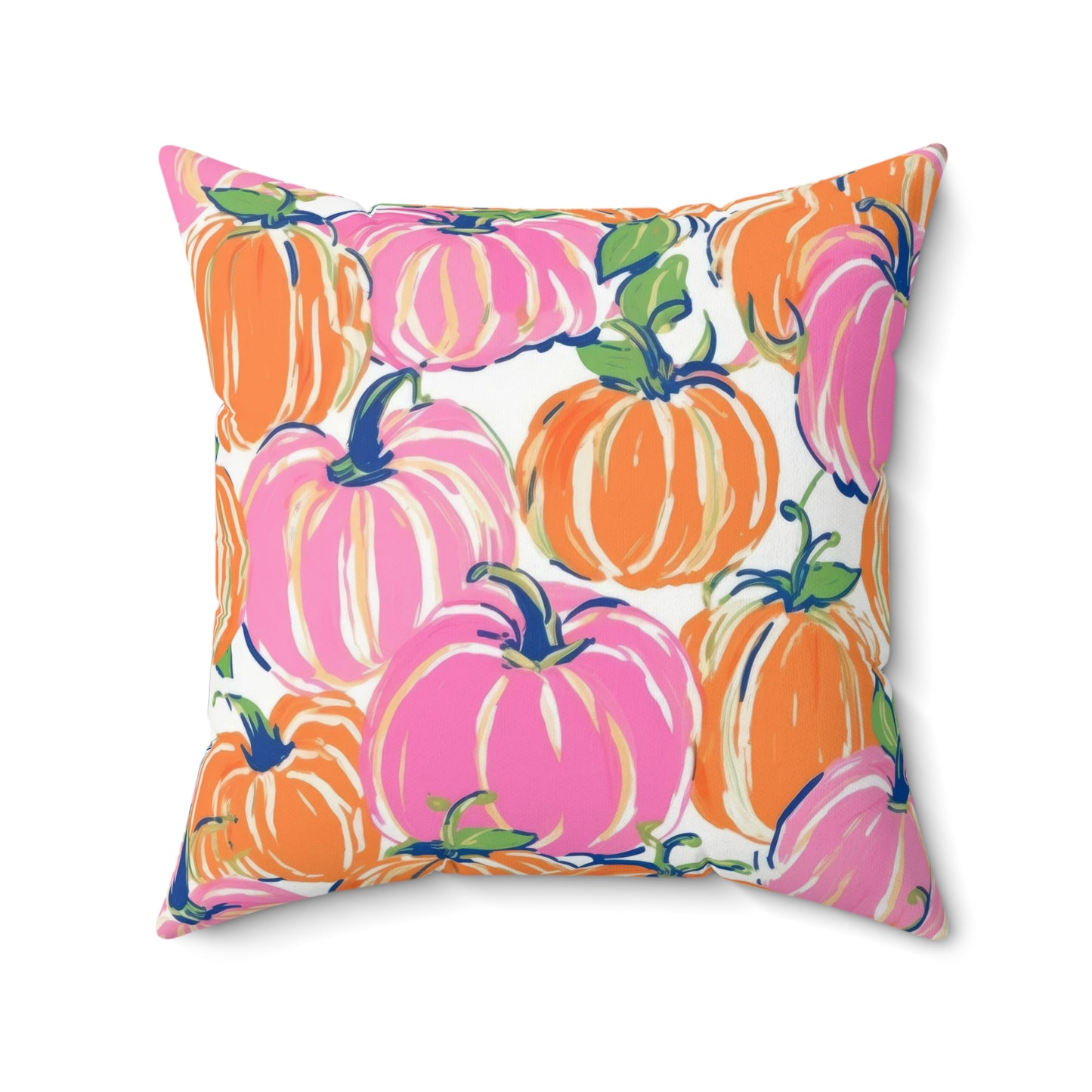 Fall Pumpkin Decor, Pumpkin Decor, Preppy Room Decor, Pumpkin Throw Pillow, Beach Home, Dorm Decor, White Background