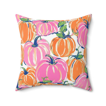 Fall Pumpkin Decor, Pumpkin Decor, Preppy Room Decor, Pumpkin Throw Pillow, Beach Home, Dorm Decor, White Background