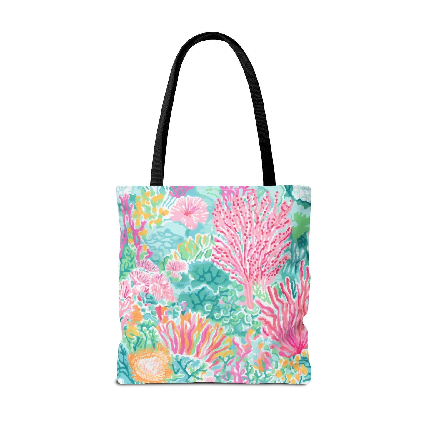 Preppy Pink Coral Ocean Tote Bag