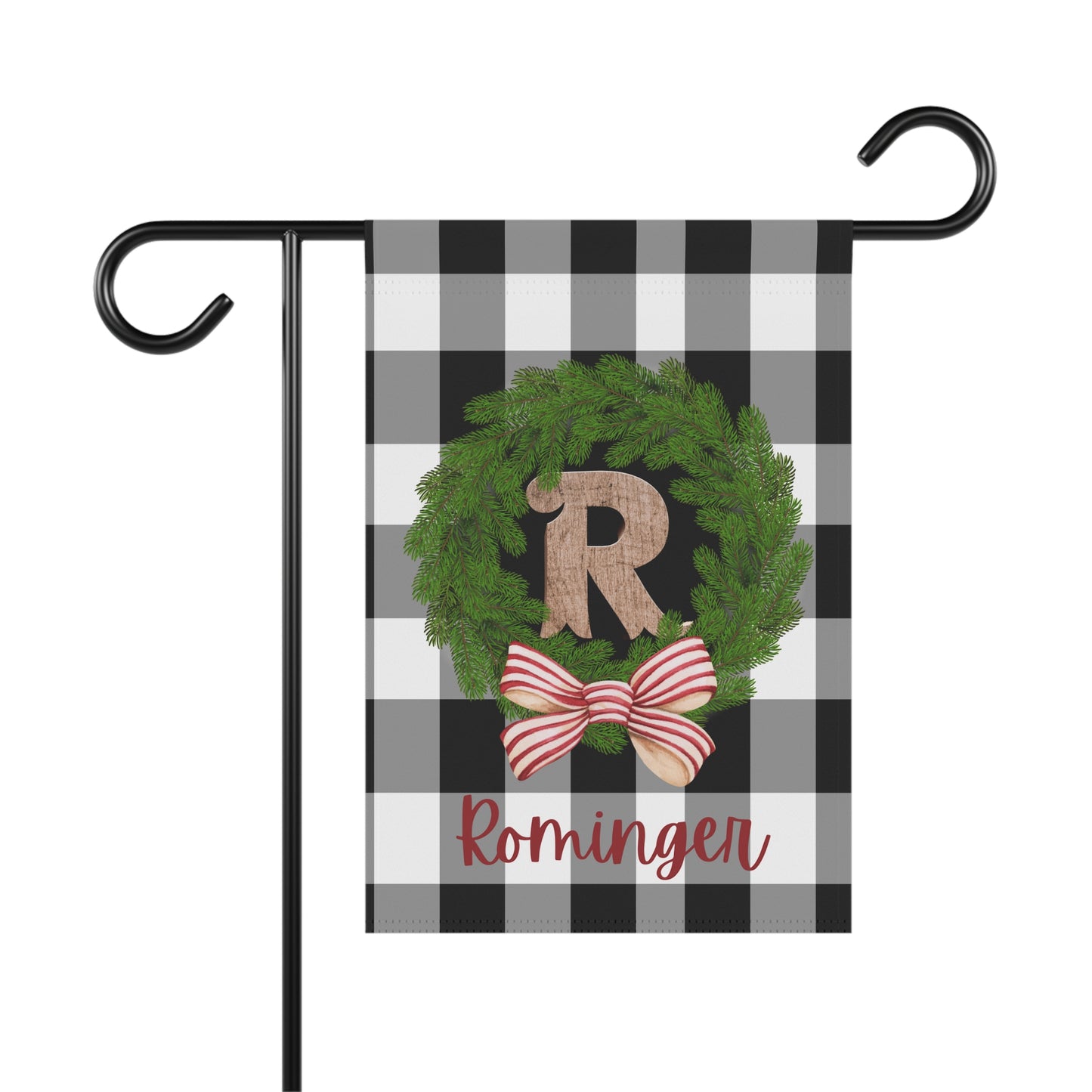 Christmas Wreath Garden Flag