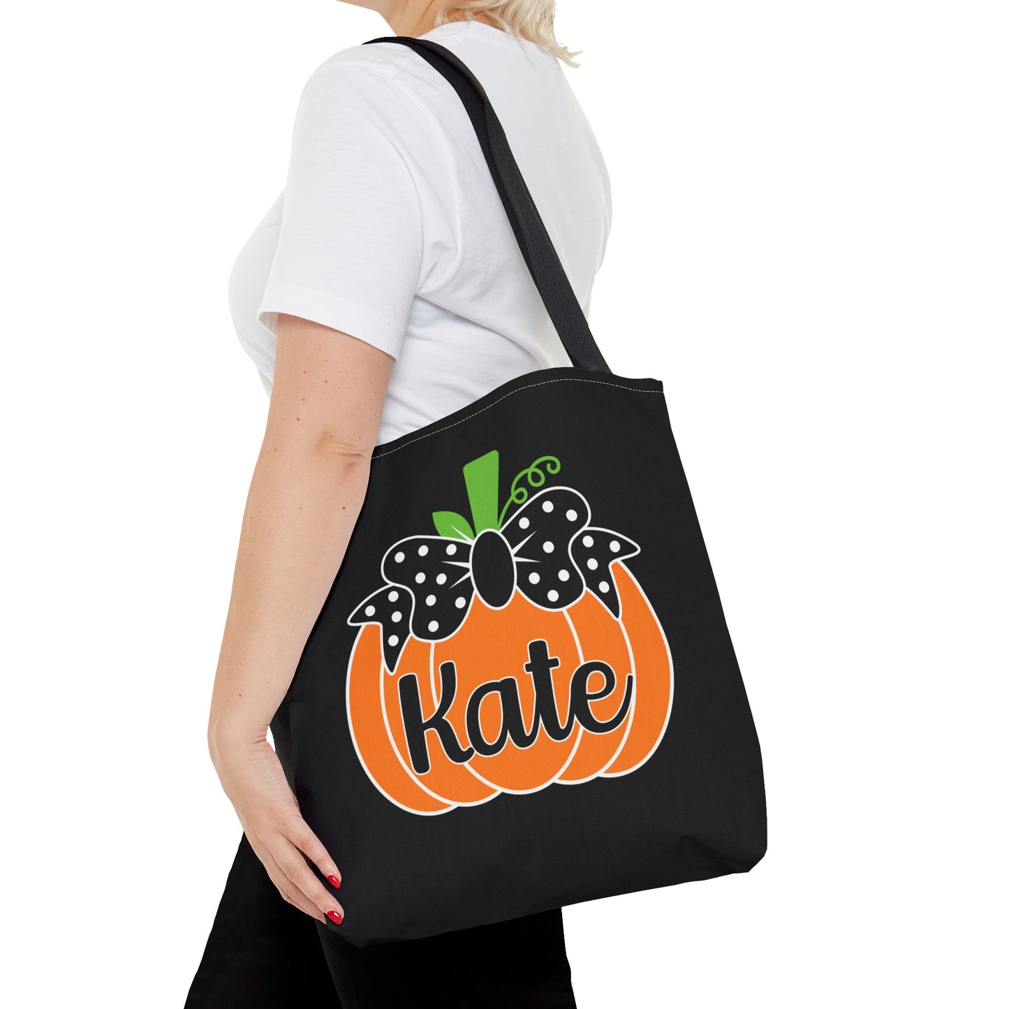 Personalized Halloween Tote Bag, Customized Halloween Bag Canvas Tote Bag for Trick or Treat, Trick or Treating