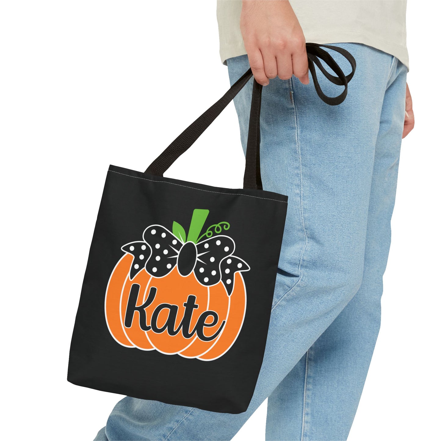 Personalized Halloween Tote Bag, Customized Halloween Bag Canvas Tote Bag for Trick or Treat, Trick or Treating