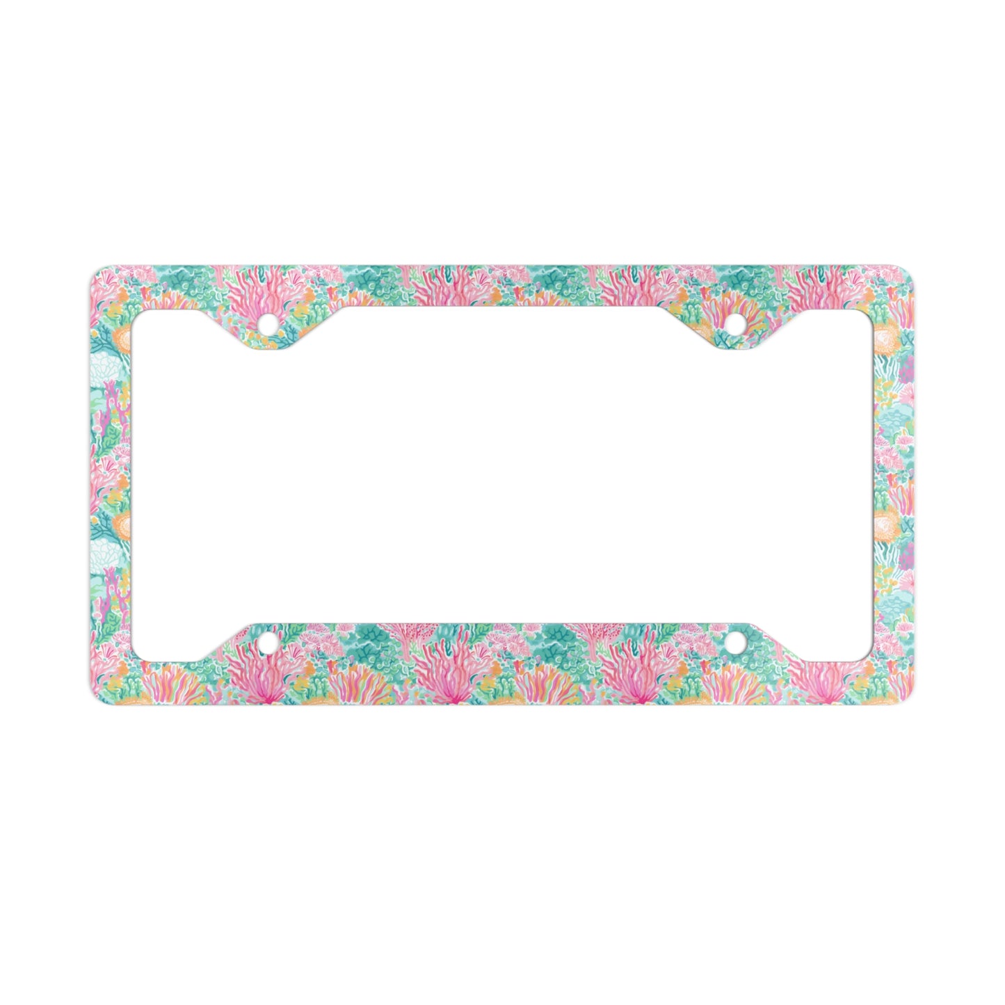 Coral License Plate Frame