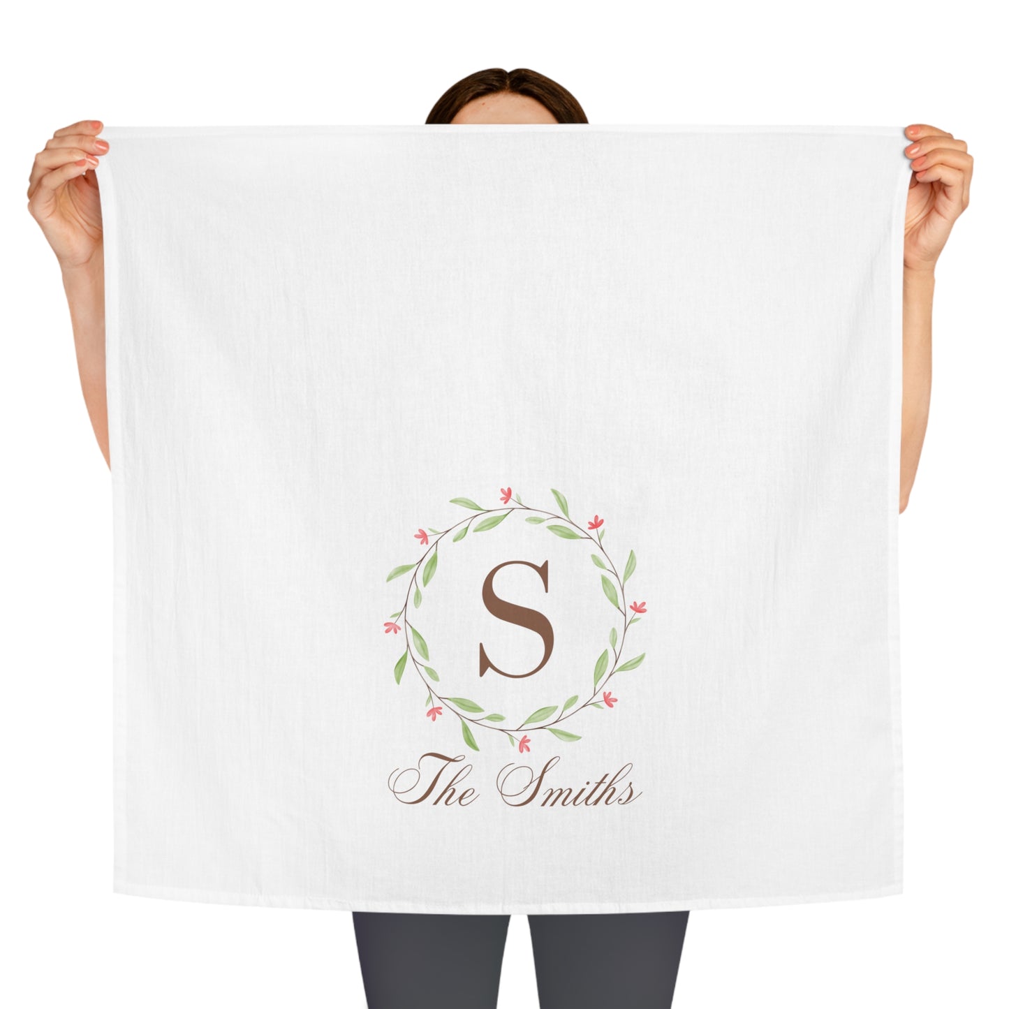 Personalized Christmas Tea Towel, Christmas Gift, Kitchen Decor, Holiday Family Name