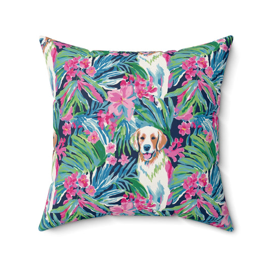 Dog Pillow, Home Decor, Preppy Room Decor, Pet Throw Pillow, Pet Pillow, Beach Home, Dorm Decor, Golden Retriever