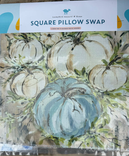 Fall "Blue Cream Pumpkin Patch" Square Pillow Swap