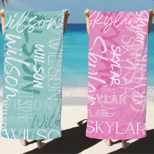 Personalized Name Beach Towel