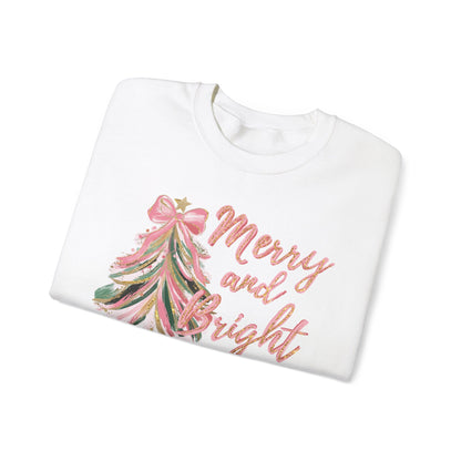 Merry and Bright Crewneck Sweatshirt, Christmas Sweatshirt