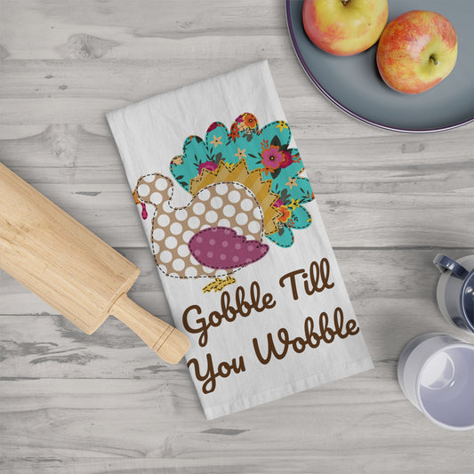 Fall Tea Towel, Thanksgiving Tea Towel, Housewarming Gift, Hostess Gift