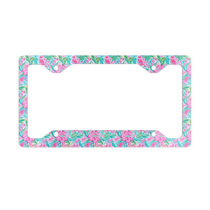 Hibiscus License Plate Frame