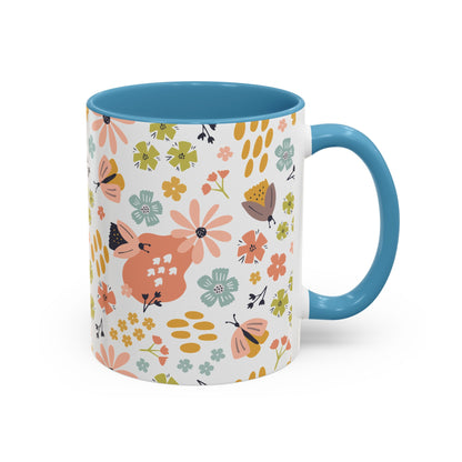 Custom Wildflowers Butterfly Coffee Mug for Nature Lover Gardener Birthday Gift for Her Mug