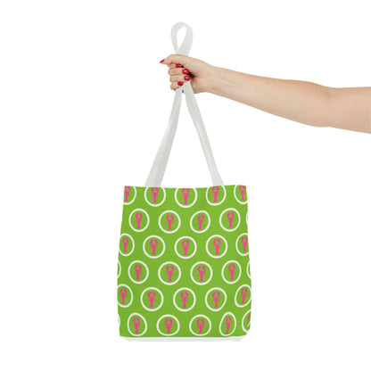 Preppy Pink Lobster and Green Tote Bags