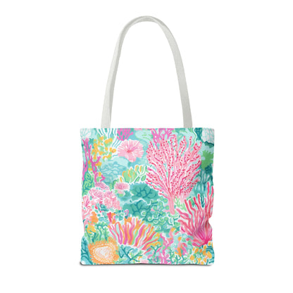 Preppy Pink Coral Ocean Tote Bag