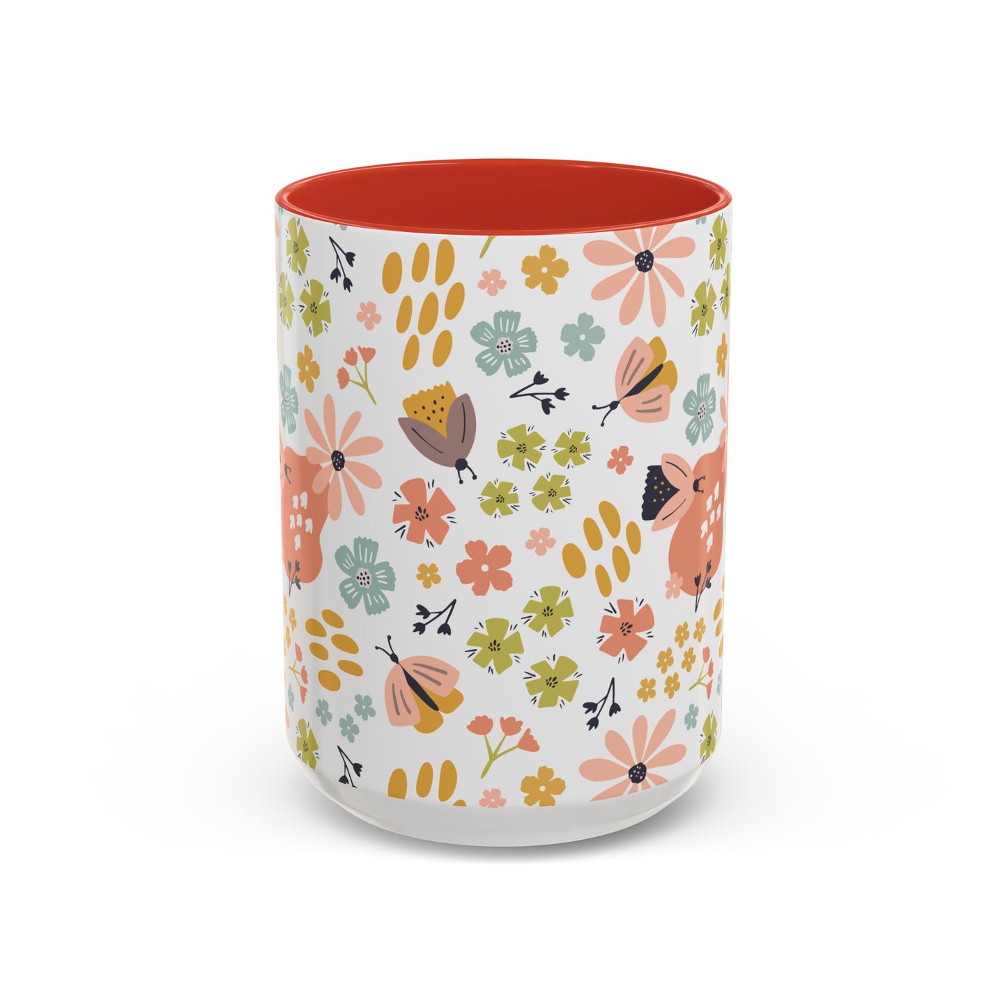 Custom Wildflowers Butterfly Coffee Mug for Nature Lover Gardener Birthday Gift for Her Mug