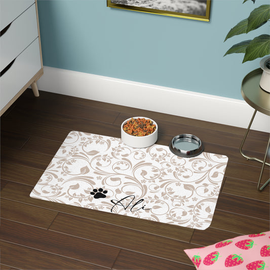 Personalized Pet Food Mat