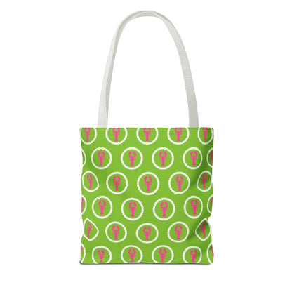 Preppy Pink Lobster and Green Tote Bags