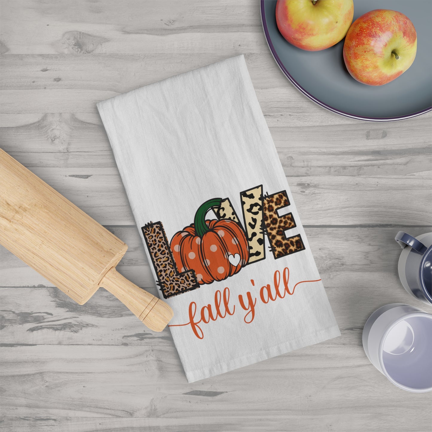 Kitchen Tea Towel, Fall Decor, Kitchen Decor, Kitchen Towel, Love Fall Yall