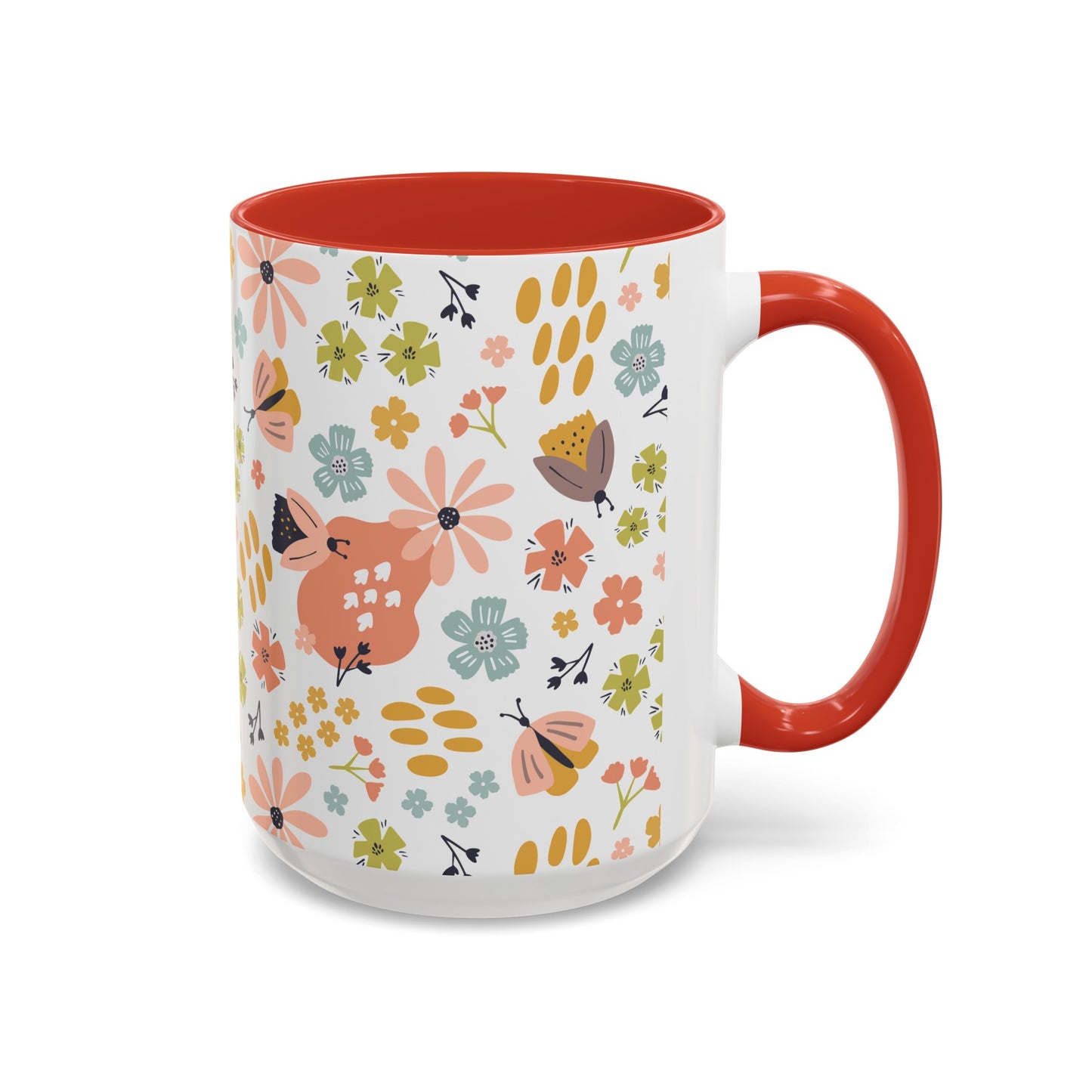 Custom Wildflowers Butterfly Coffee Mug for Nature Lover Gardener Birthday Gift for Her Mug