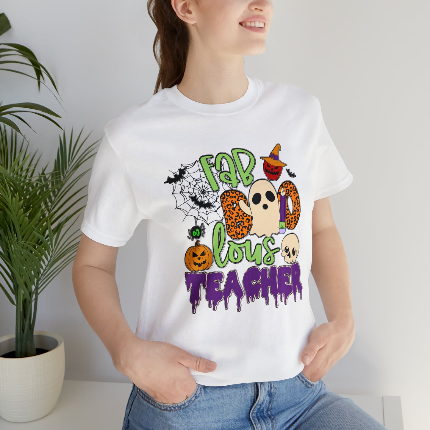 Teacher Shirt, Fab BOO lous Teacher Halloween Shirt, Free Broom Rides Shirt, Cute Witch Shirt, Ghost Shirt, Halloween Shirt