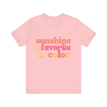 Summer Shirt, Vacation, Beach and Cruise Shirt, Sunshine Is My Favorite Color